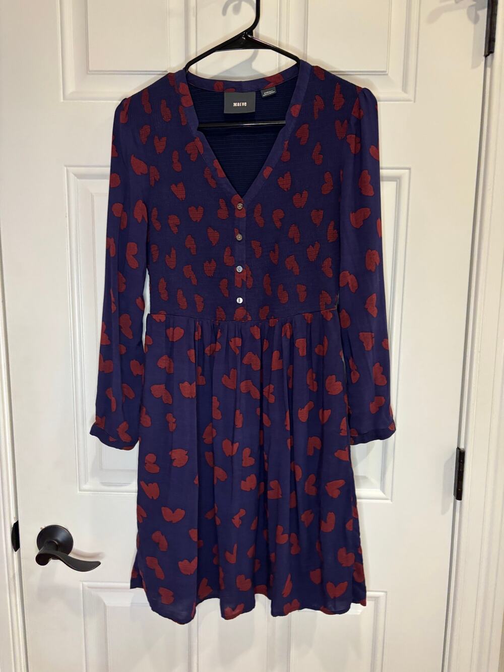 Maeve by Anthropologie Banet Heart Smocked Dress – XS